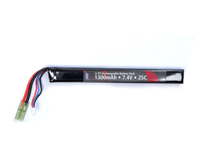 Li-Pol batery ASG 7,4V 1300mAh, 25C - Stick