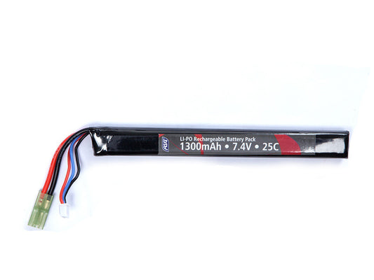 Li-Pol batery ASG 7,4V 1300mAh, 25C - Stick