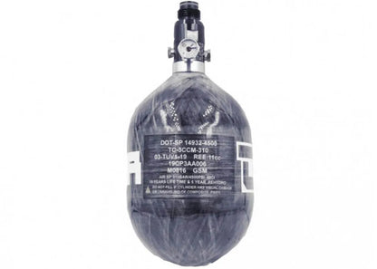 HPA Tank Dominator 48/4500 Carbon 0,8 litro 310 barų su slėgio matuokliu